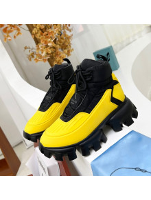 Prada Cloudbust Thunder Sequin Sneakers/Ankle Boots Yellow/Black 2021 24