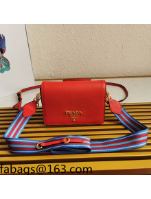 Prada Leather Cross-Body Bag 1BD102 Red 2022