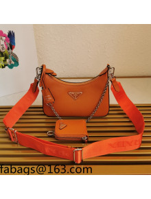 Prada Re-Edition 2005 Saffiano Leather Hobo Bag 1BH204 Orange 2022