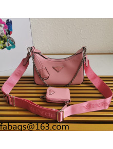 Prada Re-Edition 2005 Saffiano Leather Hobo Bag 1BH204 Light Pink 2022