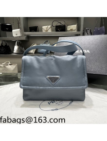 Prada Small Nylon Shoulder Bag 1BD258 Light Blue 2022