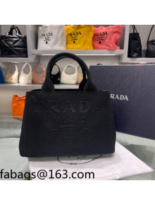 Prada Maxi Logo Canvas Top Handle bag Black 2022