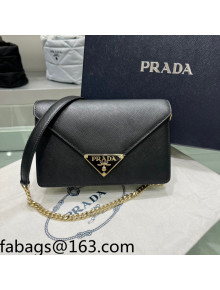 Prada Saffiano Leather Shoulder Bag 1BD318 Black 2022