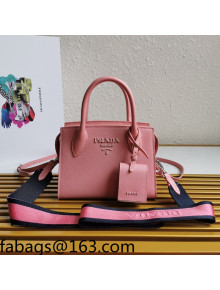 Prada Saffiano Leather Monochrome Top Handle Bag 1BA269 Light Pink 2022