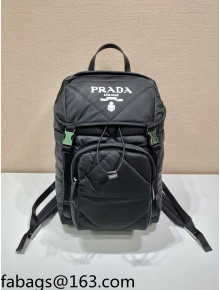 Prada Re-Nylon Padded Backpack with Hood 2VZ135 Black 2022