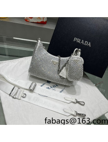 Prada Re-Edition 2005 Crystal Shoulder Bag 1BH204 White 2022