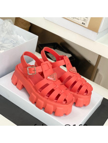 Prada Foam Rubber Flatform Sandals 5.5cm Pink 2022 032629
