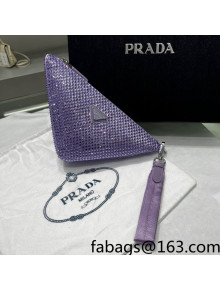Prada Triangle Crystal Pouch 1NE039 Purple 2022