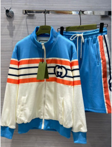 Gucci Jacket and Shorts GJS30165 Beige/Blue 2022