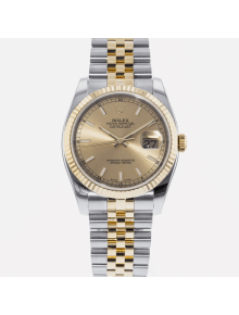 SUPER QUALITY – Rolex Datejust 116233 – Men: Dial Color – Champagne, Bracelet - Yellow Gold Plated, Stainless Steel, Case Size – 36mm, Max. Wrist Size - 7.75 inches