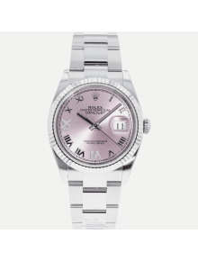 SUPER QUALITY – Rolex Datejust 126234 – Men: Dial Color – Pink, Bracelet - Stainless Steel, Case Size – 36mm, Max. Wrist Size - 7.25 inches