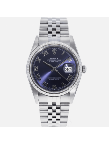 SUPER QUALITY – Rolex Datejust 16220 – Men: Dial Color – Blue, Bracelet - Stainless Steel, Case Size – 36mm, Max. Wrist Size - 6.75 inches