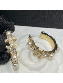 Chanel Pearl Hoop Earrings 2022 040208