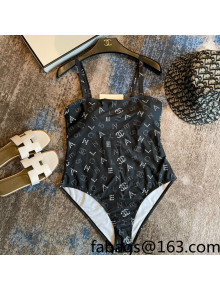 Chanel Crystal CC Swimwear Black 2022 032921
