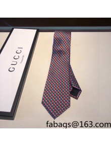 Gucci Embroidered G Silk Tie Red 2022 031085