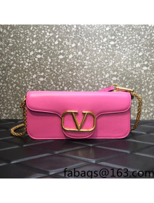 Valentino Locò VLogo Signature Calfskin Shoulder Bag 6030 Pink 2022