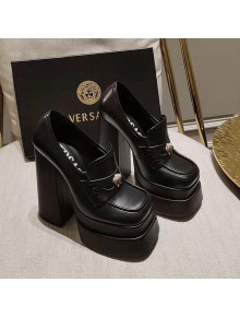 Versace Intrico High Heel Platform Loafers Pumps 15.5cm Black 2022 