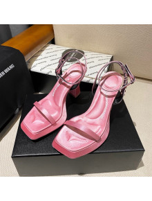 Alexander Wang Silk Heel Sandals 10cm Pink 2021 01