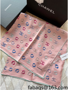 Chanel Silk Square Scarf 90x90cm Pink 2022 21