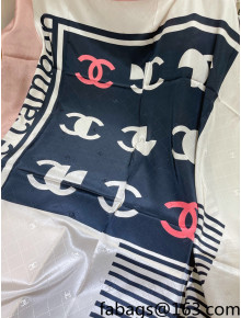 Chanel Silk Sqaure Scarf 110x110cm Pink 2022 11