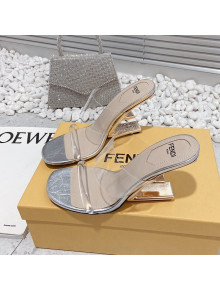 Fendi First PVC High Heel Sandals 8.5cm Silver 2022