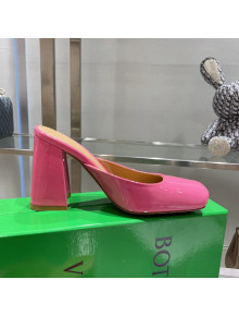 Bottega Veneta Patent Leather High Heel Mules 11cm Pink 2022 032831