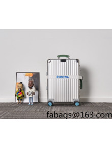 Rimowa Classic Fight Silver Luggage 20/26/30inches Green/Light Blue 2022