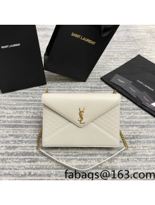 Saint Laurent Gaby Chain bag in Vintage Lambskin 668864 White/Gold 2022