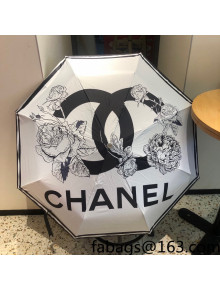 Chanel Rose Umbrella White 2022 26