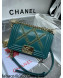 Chanel Chain Quilted Leather Small Boy Flap Bag A67085 Green 2021 