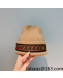 Fendi Logo Knit Hat Brown 2021 56