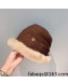 Dior Shearling Bucket Hat Dark Brown 2021 49