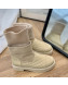 Chanel Lambskin, Suede & Knit Ankle Boots G38185 Beige 2021