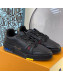 Louis Vuitton LV Trainer Leather Sneakers Black 2021 85 