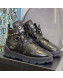 Chanel Patent Leather Lace-ups Ankle Boots Black 2021 66