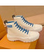 Louis Vuitton LV Squad Canvas and Leather High-top Sneakers/Boots White/Blue 2021