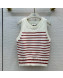 Dior Knit Striped Vest White/Red 2022 47