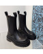 Bottega Veneta Tire Calfskin Mid-Calf Chelsea Boots All Black 2021 112054