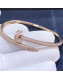 Cartier Pink Gold Nologo Juste un Clou Bracelet with Diamonds, Classic 10