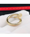 Cartier Yellow Gold Nologo Juste un Clou Ring with Diamonds, Classic 09