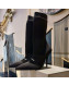 Balenciaga Knit Mid-Half Boots 9cm Black 2021 34