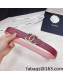 Chanel Calfskin Belt 3cm with Pearl Chain CC Buckle Burgundy/Pink 2022 85