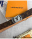 Louis Vuitton Reversible Monogram Canvas Belt 4cm with Silver Framed LV Buckle 2022 64