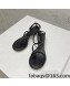 Bottega Veneta Dot Lambskin Medium-Heel Sandals 5.5cm Black 2022 032158