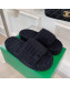 Bottega Veneta Resort Sponge Towel Slides Sandals Black 2022 032175