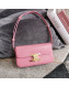 Celine Triomphe Shoulder Bag in Shiny Calfskin 194143 Flamingo Pink 2022