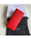 Celine Large Flap Wallet in Palm-Grained Calfskin Red 2022 4148