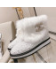 Chanel Crystal & Rabbit Fur Ankle Boots White 2021 68