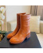 Chanel Quilted Leather Short Boots 4cm Brown 2021 92
