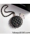 Chanel Lambskin Clutch with Around Chain AP2568 Black 2021 